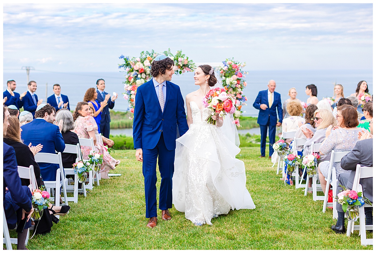 outdoor ceremony at Block Island wedding