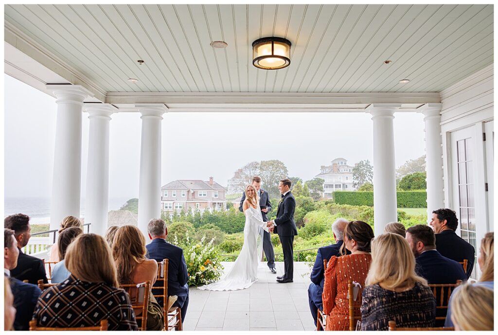 Ocean House wedding ceremony on the seaside terrace
